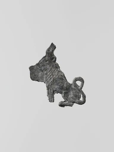 Lead figure of a lion