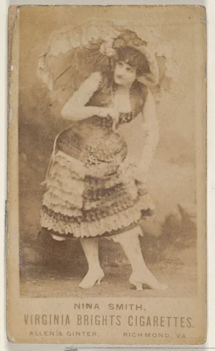 Nina Smith, from the Actors and Actresses series (N45, Type 1) for Virginia Brights Cigarettes