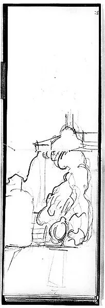 Architectural Setting (from Sketchbook of Javanese Dancers) — John Singer Sargent