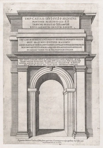 Speculum Romanae Magnificentiae: Front view of St. Lawrence Gateway, Rome