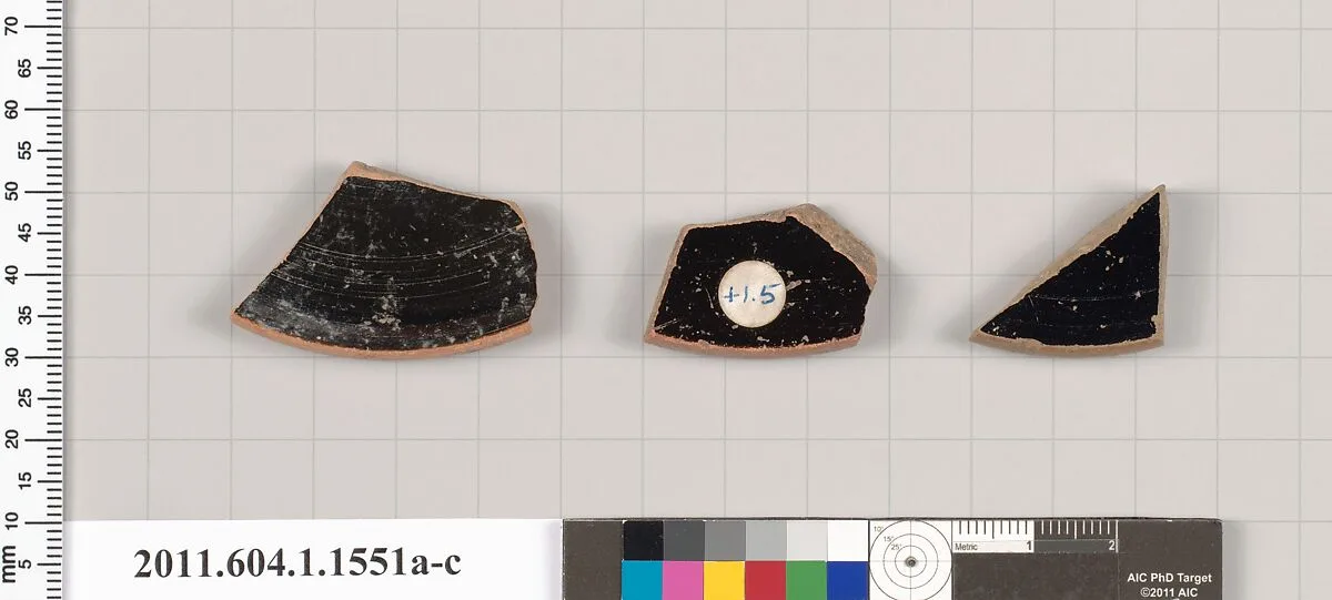 Terracotta fragments of kylikes (drinking cups) — Unknown