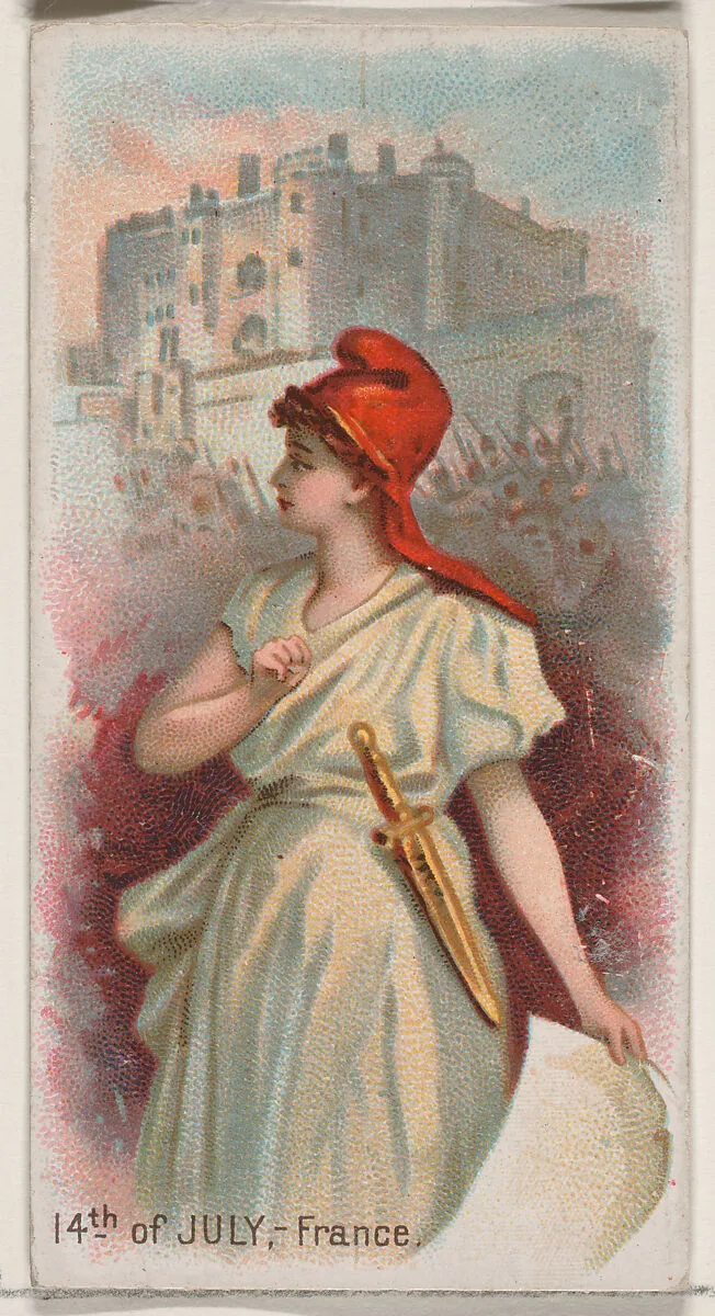 14th of July, France, from the Holidays series (N80) for Duke brand cigarettes — W. Duke, Sons & Co.|George S. Harris & Sons