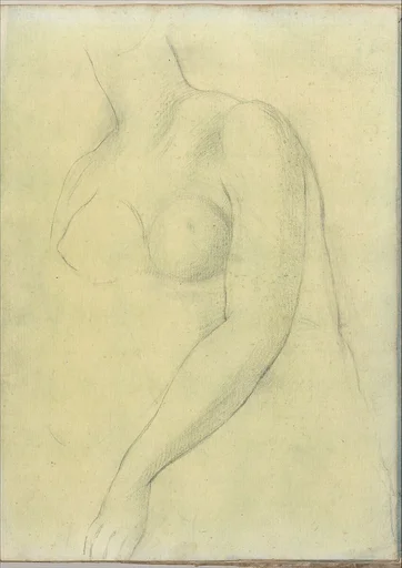 Sketch of a Female Nude Resembling the Medici Venus (Smaller Italian Sketchbook, leaf 19 recto)
