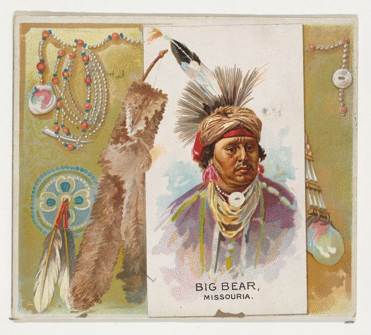 Big Bear, Missouria, from the American Indian Chiefs series (N36) for Allen & Ginter Cigarettes — Allen & Ginter