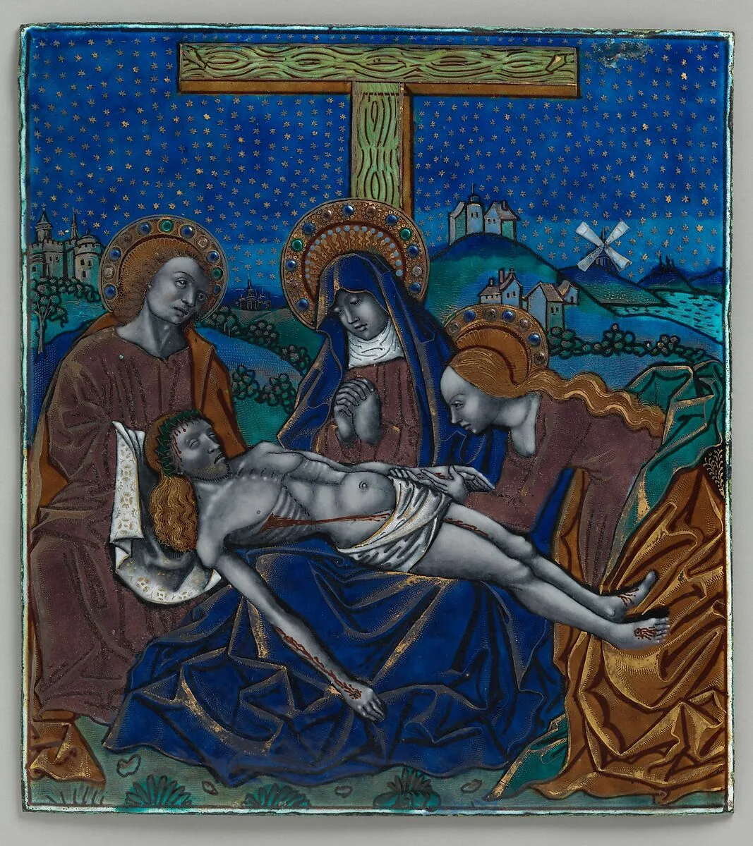 Triptych Panel with Pietá — Master of the Triptych of Louis XII