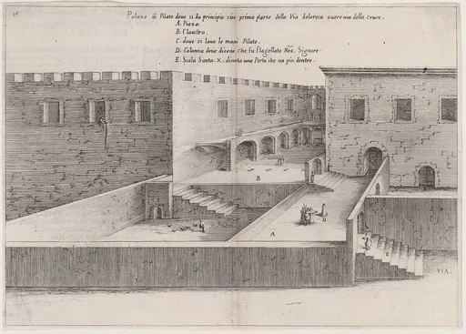 14th Plate, from Trattato delle Piante & Immagini de Sacri Edifizi di Terra Santa (Treatise of the Plans & Images of the Sacred Buildings of the Holy Land)