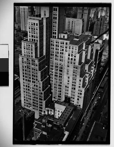 [Cityscape with "Step-Back" Buildings, From High Elevation, New York City]