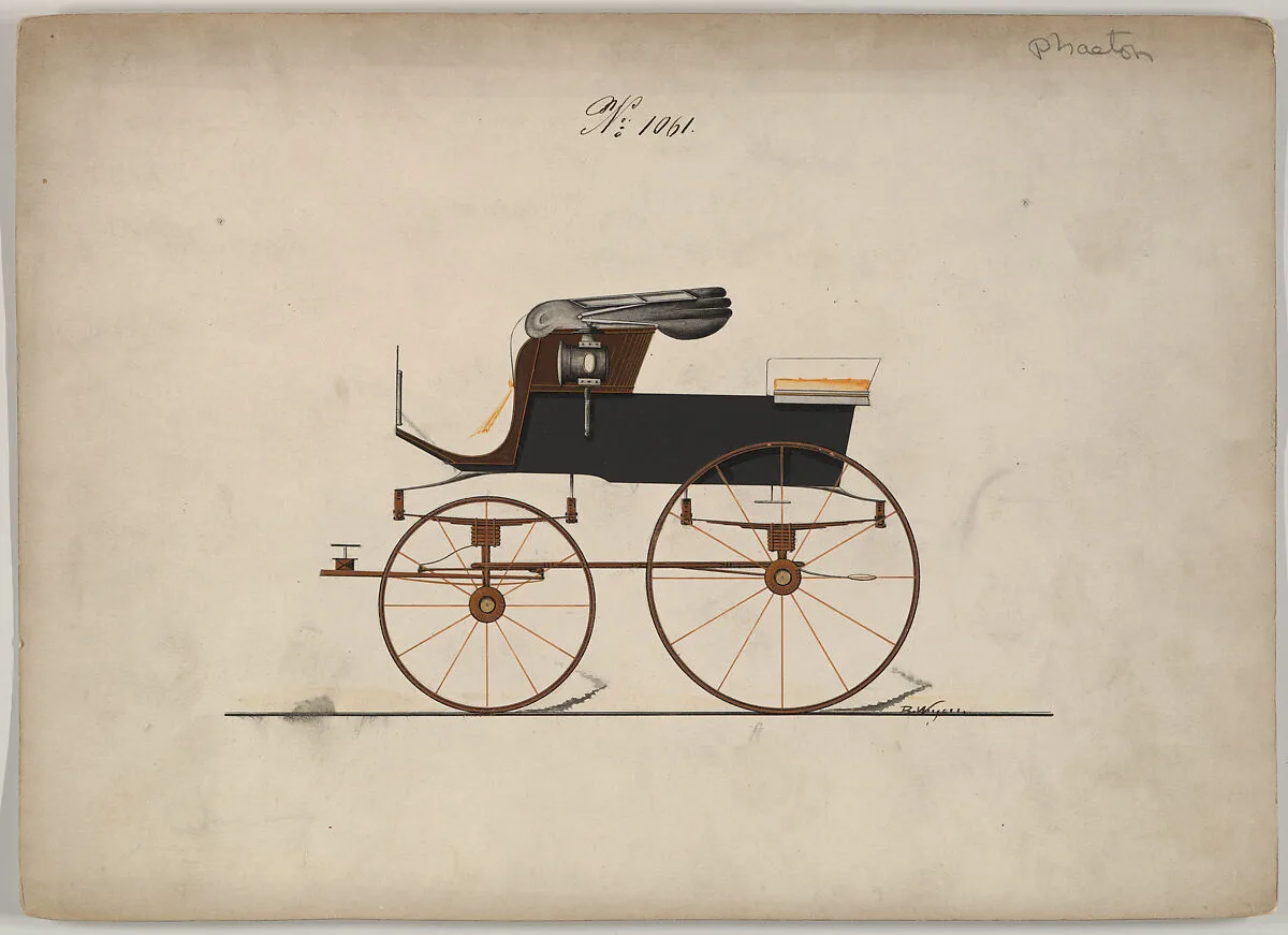 Design for Stanhope Phaeton, no. 1061 — Brewster & Co.|B. Weyers