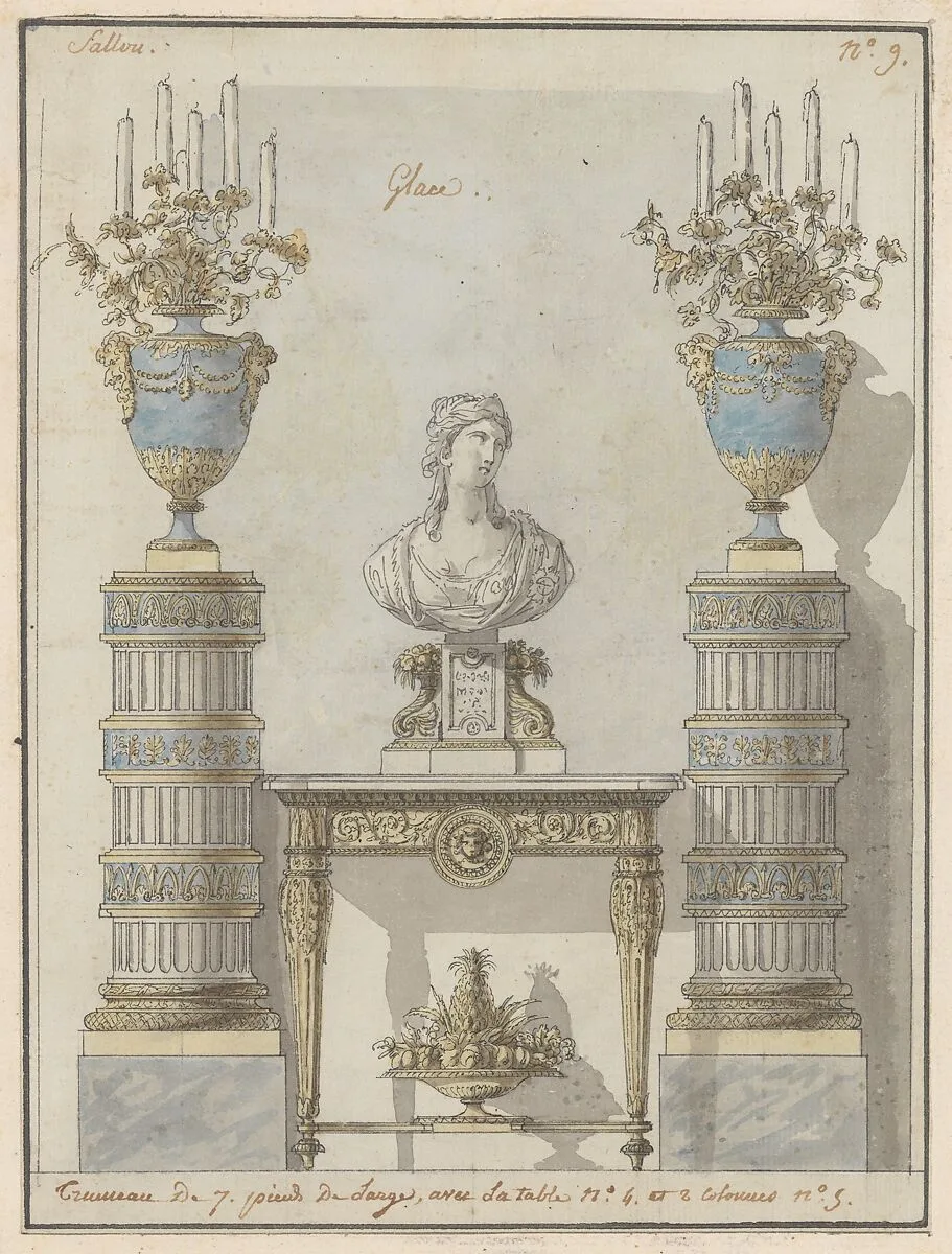 Wall Elevation for a Salon — Jean Démosthène Dugourc
