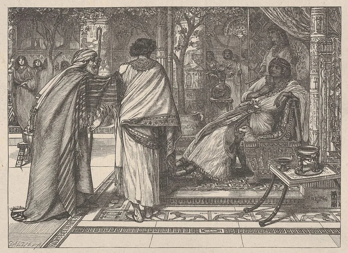 Joseph Presents His Father to Pharoah, from "Dalziels' Bible Gallery" — Camden Press|Scribner and Welford|Dalziel Brothers|Sir Edward John Poynter