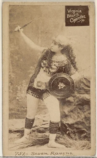 Card 751, Seven Ravens, from the Actors and Actresses series (N45, Type 2) for Virginia Brights Cigarettes