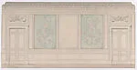 The Breakers: Guest room for Cornelius Vanderbilt II and family, design for wall panelling with grotesques — Ogden Codman, Jr.|Ogden Codman, Jr.