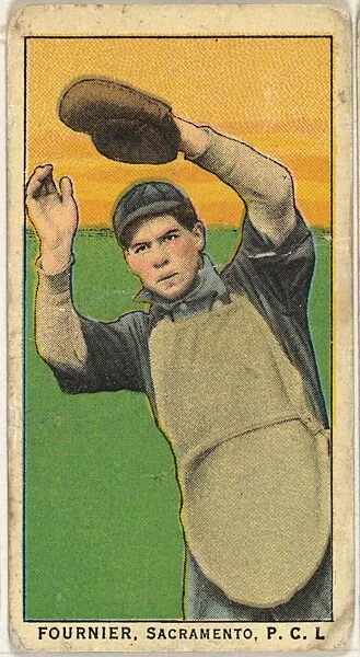 Fournier, Sacramento, Pacific Coast League, from the "Obak Baseball Players" set (T212), issued by the American Tobacco Company to promote Obak Mouthpiece Cigarettes — American Tobacco Company