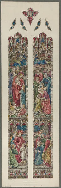Design for a stained glass window — Tiffany Glass and Decorating Company|Tiffany Studios|Louis C. Tiffany|Tiffany Glass Company