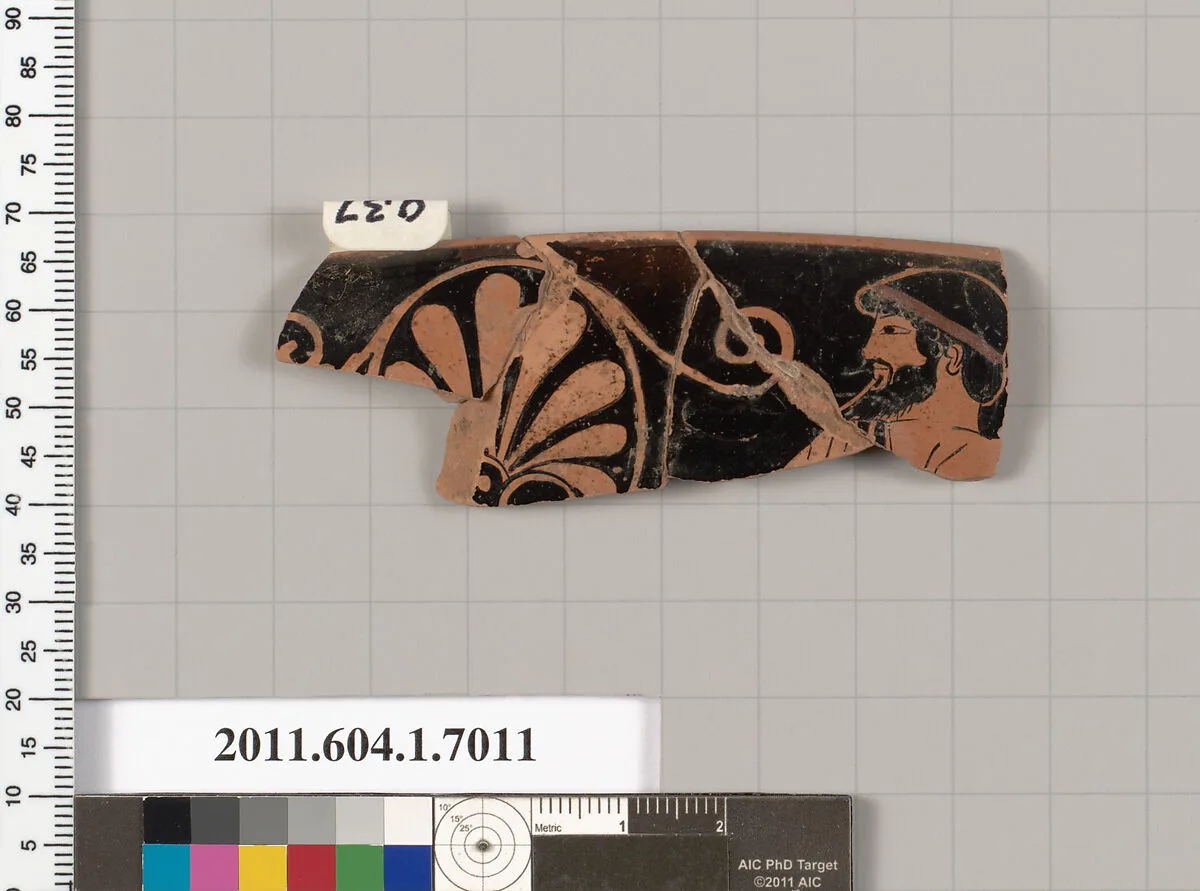 Terracotta rim fragment of a kylix (drinking cup) — Unknown