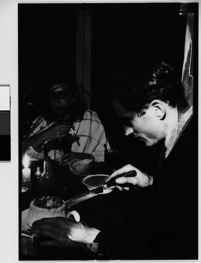 [Paul Grotz Cutting Birthday Cake]