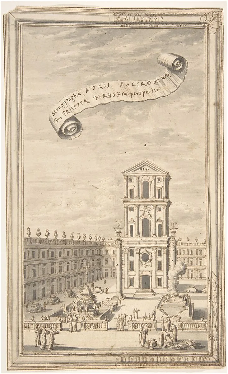 The Sacerdotal Atrium in Perspective — Johann Melchior Füssli|Johann Jakob Scheuchzer