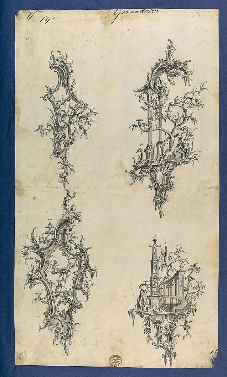 Girandoles, in Chippendale Drawings, Vol. I — Thomas Chippendale