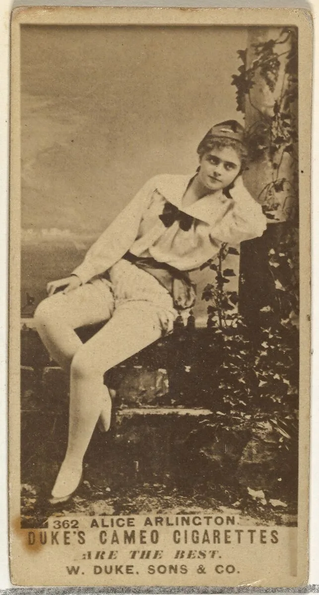 Card Number 362, Alice Arlington, from the Actors and Actresses series (N145-5) issued by Duke Sons & Co. to promote Cameo Cigarettes — W. Duke, Sons & Co.