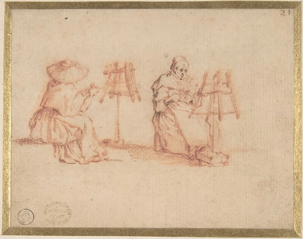 Two Women Winding Yarn — Jacques Callot