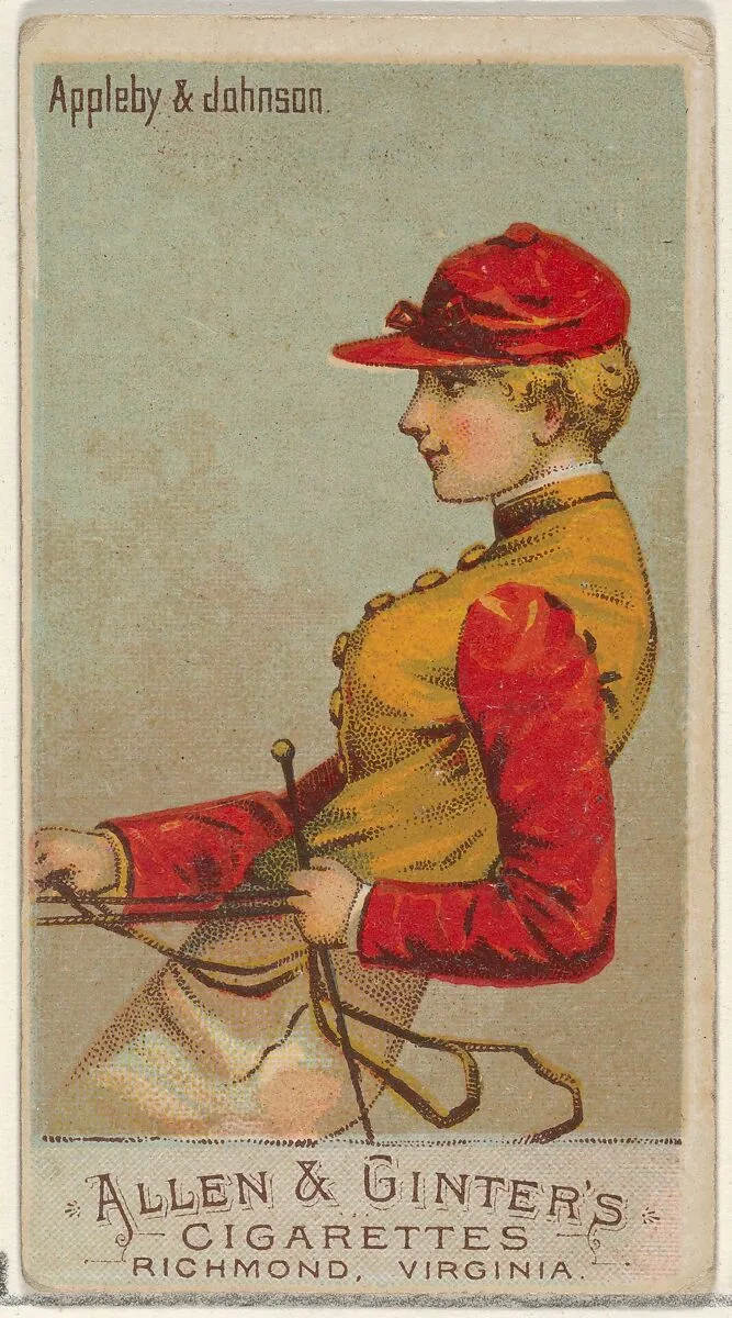 Appleby & Johnson, from the Racing Colors of the World series (N22a) for Allen & Ginter Cigarettes — Allen & Ginter
