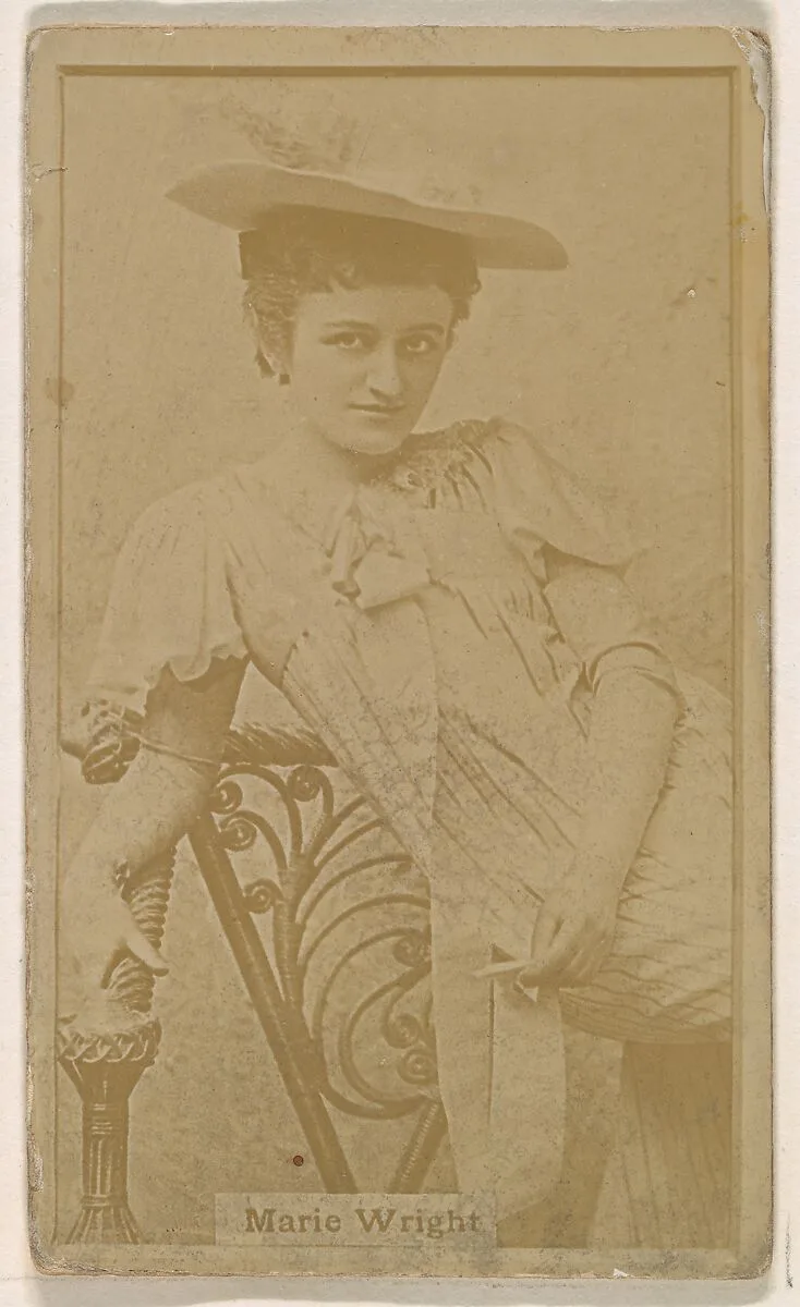 Marie Wright, from the Actresses series (N245) issued by Kinney Brothers to promote Sweet Caporal Cigarettes — Kinney Brothers Tobacco Company