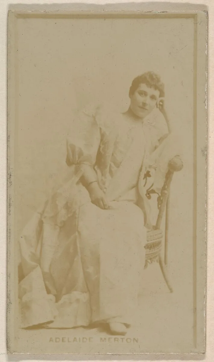 Adelaide Merton, from the Actresses series (N245) issued by Kinney Brothers to promote Sweet Caporal Cigarettes — Kinney Brothers Tobacco Company