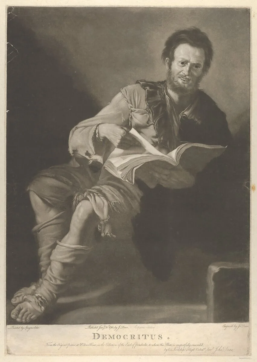 Democritus, seated, holding a book and looking towards the viewer — John Dean|Jusepe de Ribera (called Lo Spagnoletto)|John Dean