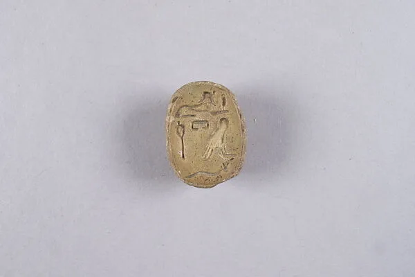 Scarab with sphinx and inscription — Unknown