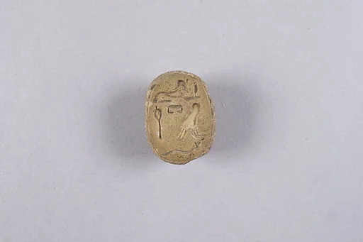 Scarab with sphinx and inscription