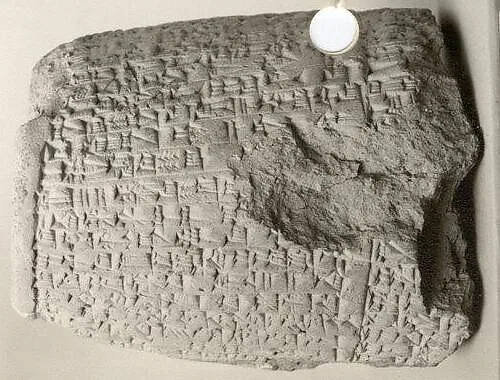Cuneiform cylinder: inscription of Nabonidus describing work on Ebabbar, the temple of the sun-god Shamash, at Sippar — Unknown