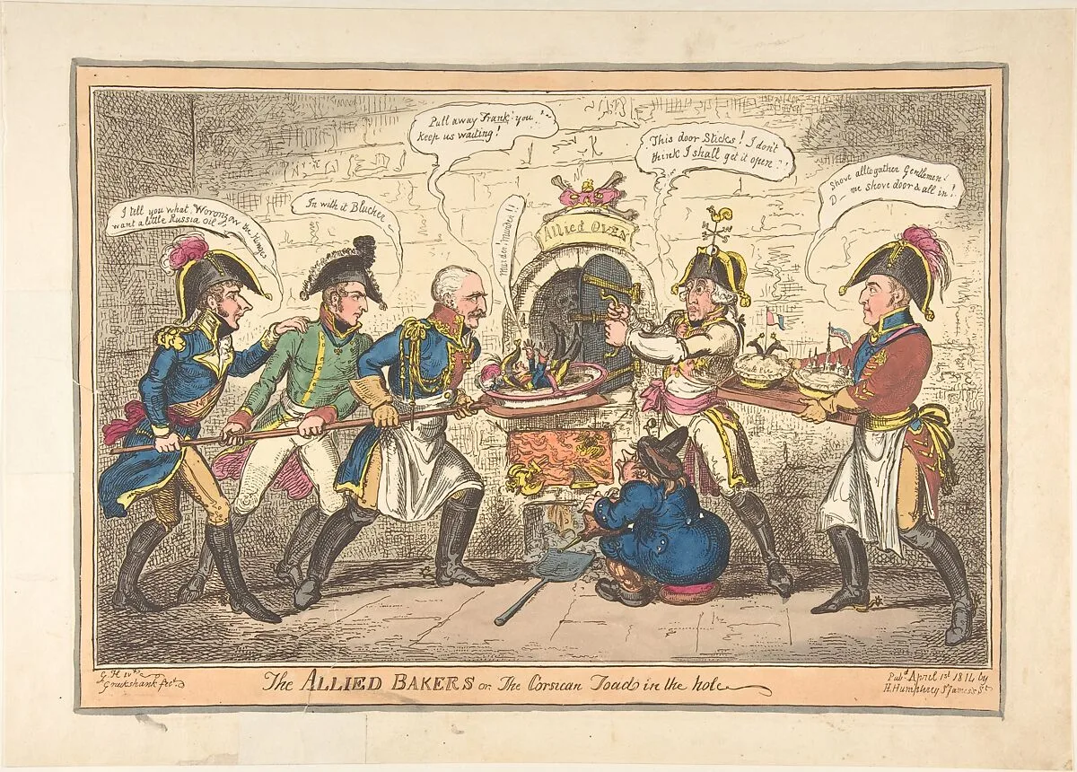 The Allied Bakers or the Corsican Toad in the Hole — George Cruikshank|Hannah Humphrey|George Humphrey