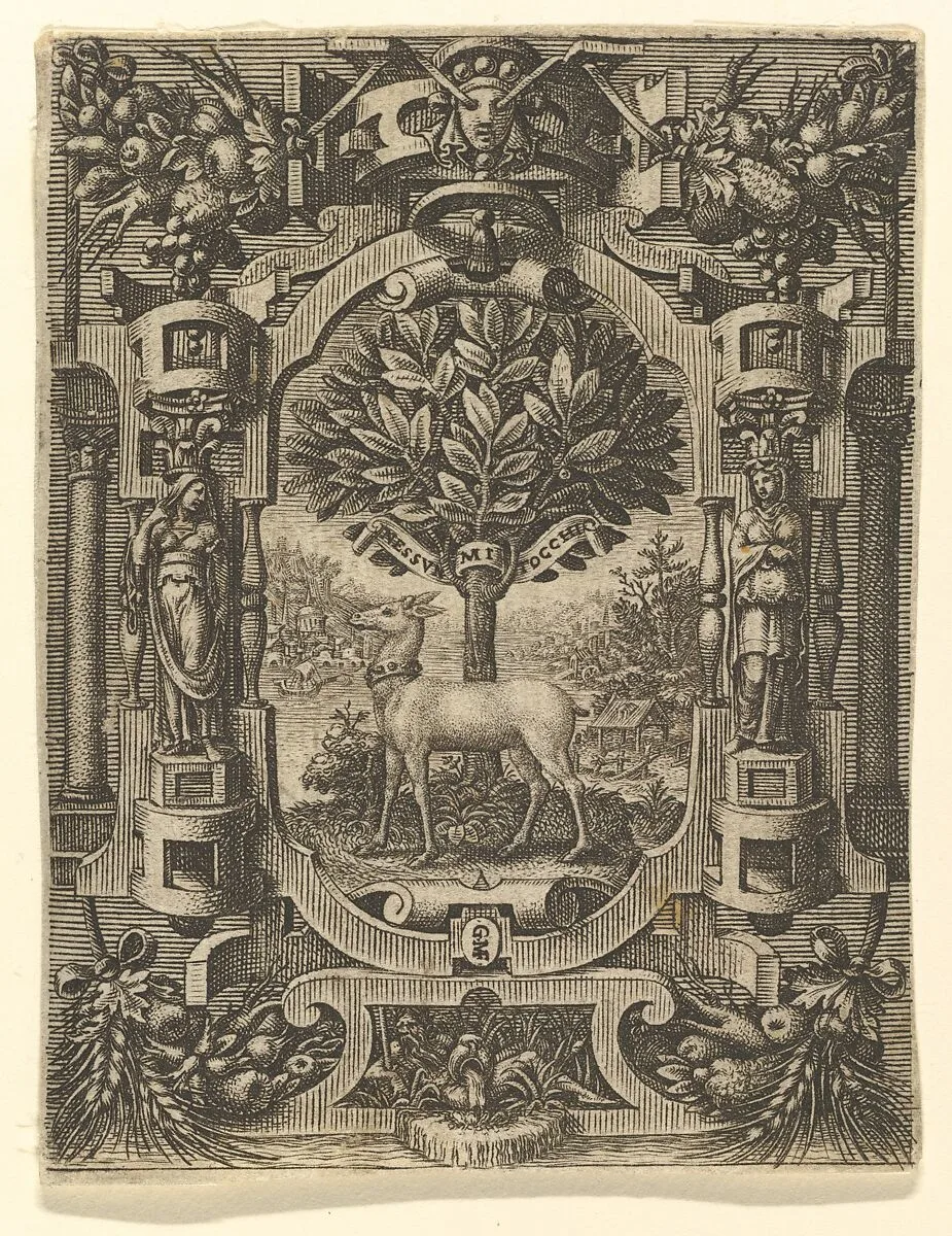 Emblem of Lucrezia Gonzaga — Giorgio Ghisi|Lucrezia Gonzaga