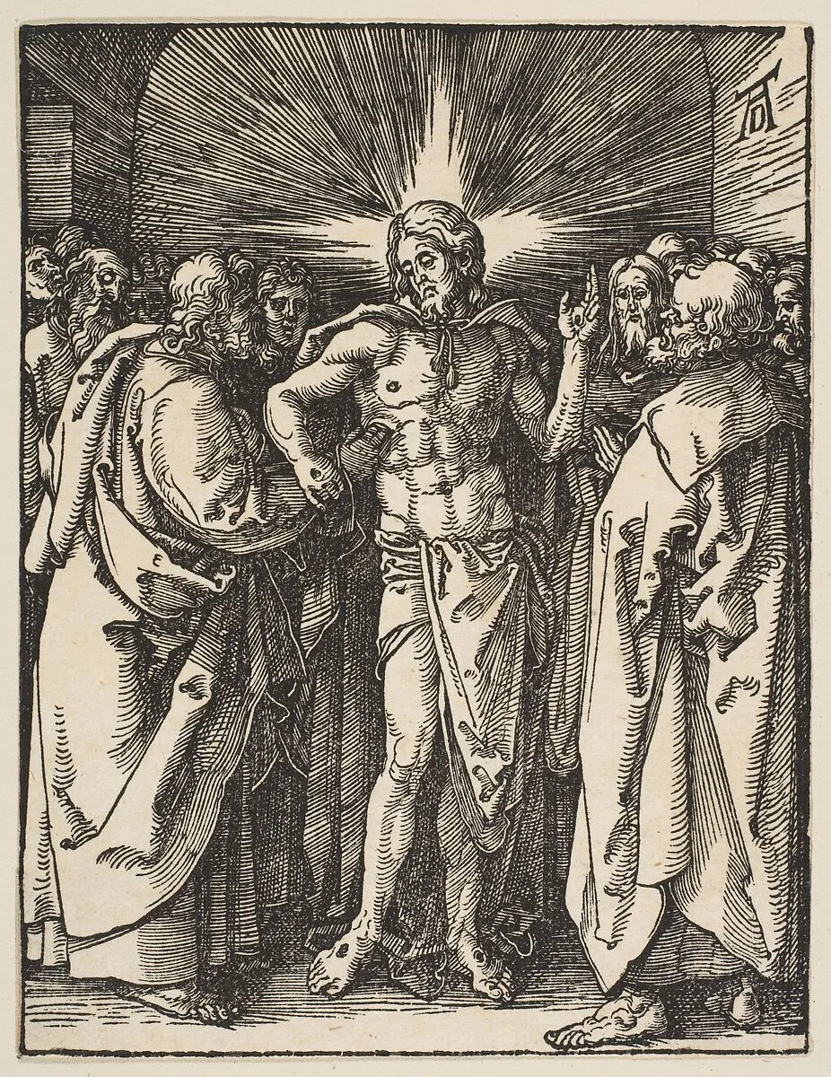 The Doubting Thomas, from "The Small Passion" — Albrecht Dürer