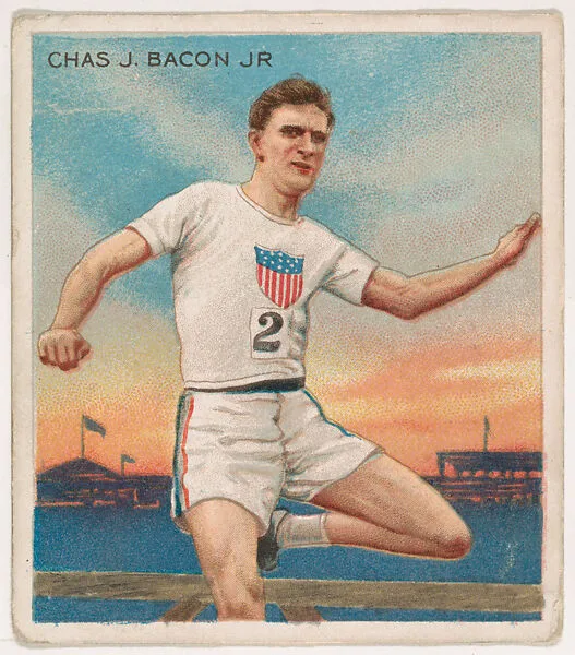 Charles J. Bacon Jr., Track and Field, from Mecca & Hassan Champion Athlete and Prize Fighter collection, 1910 — Hassan Cigarettes
