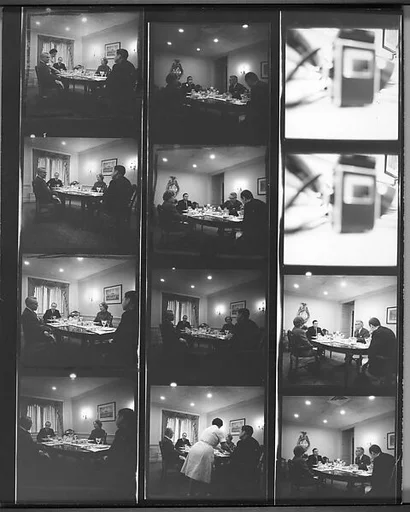 [2 Original Annotated Contact Sheets Relating to "Foundation Heads" Project]
