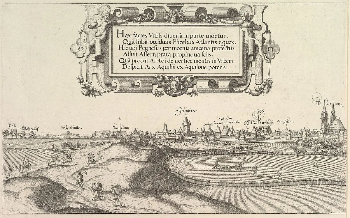 View of Nuremberg, to the east, left plate — Hanns Lautensack