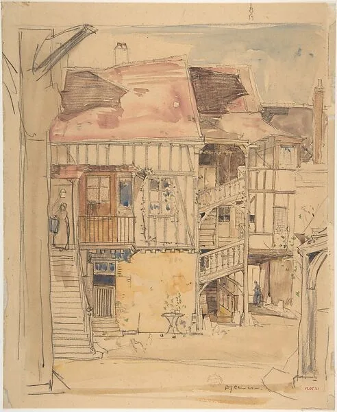 Courtyard, Blois — Sir David Young Cameron