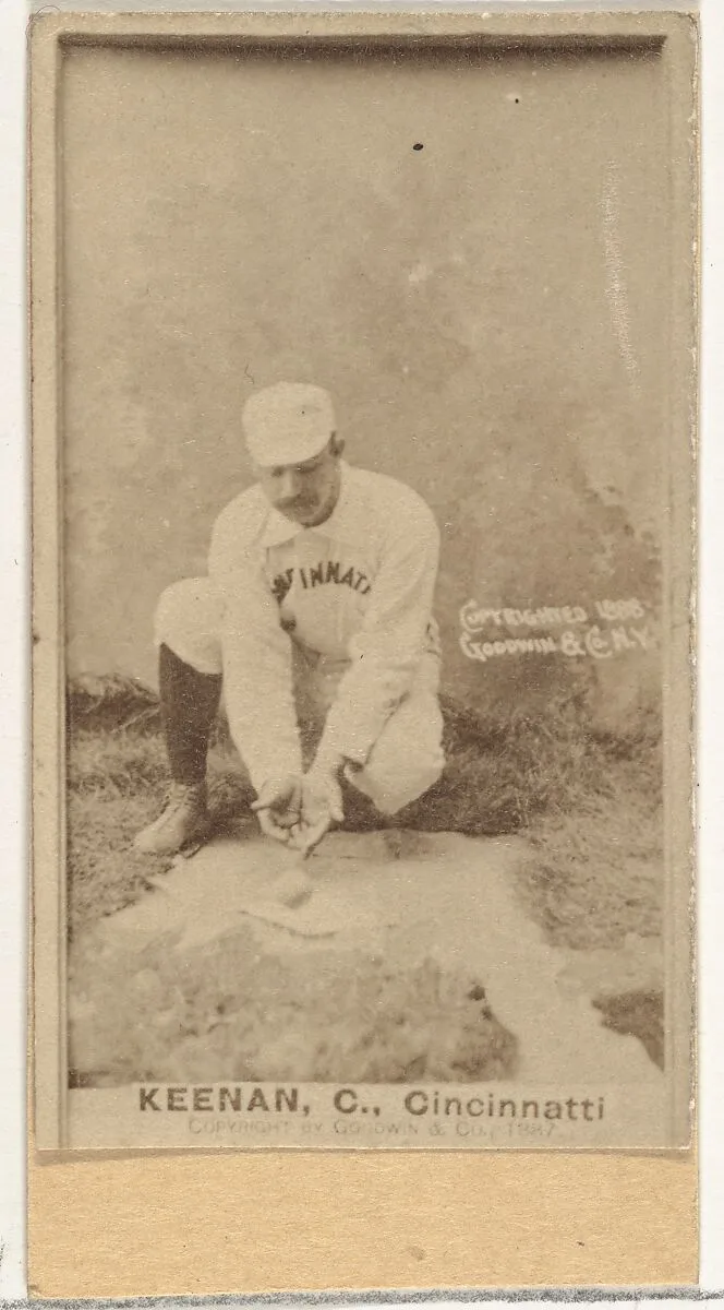 James William "Jim" Keenan, Catcher, Cincinnati, from the Old Judge series (N172) for Old Judge Cigarettes — Goodwin & Company