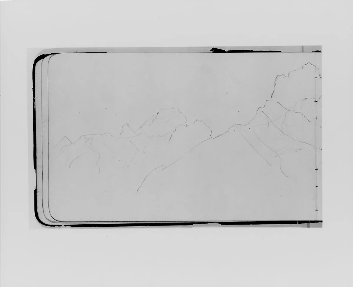 Sketch of Rocky Mountains, Canada (from Sketchbook) — Albert Bierstadt