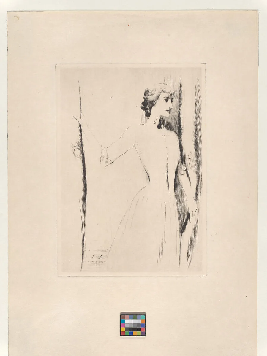 The Curtain — Fernand Khnopff|Société des Aquafortistes Belges