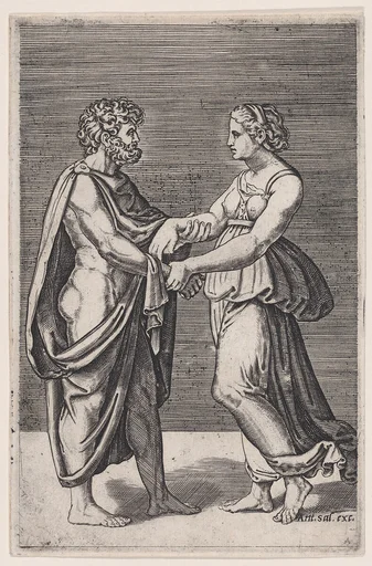 Man and Woman Holding Hands