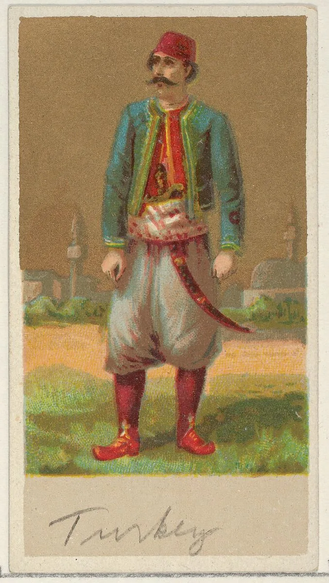 Turkey, from the Natives in Costume series (N16), Teofani Issue, for Allen & Ginter Cigarettes Brands — Allen & Ginter|Teofani & Company