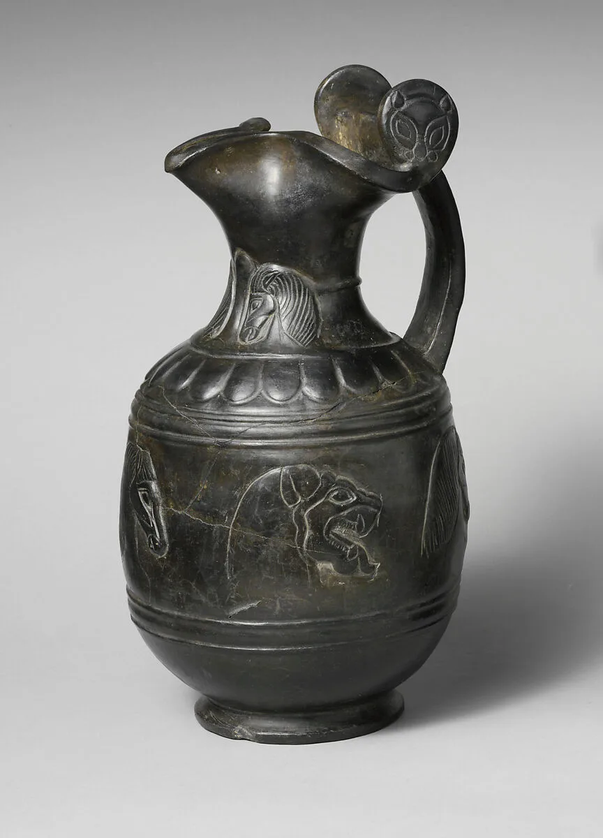 Terracotta trefoil oinochoe (jug) — Unknown