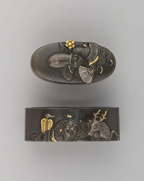 Sword-Hilt Collar and Pommel (Fuchigashira) — Unknown