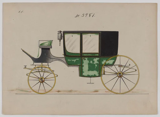 Design for Glass Panel Coach, no. 3981