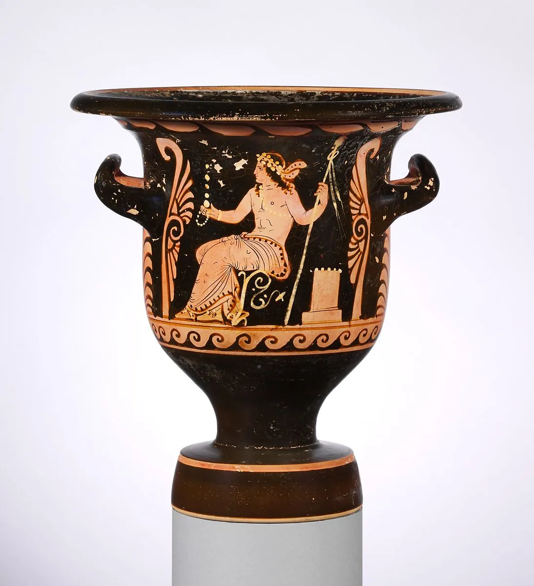 Terracotta bell-krater (mixing bowl) — Python