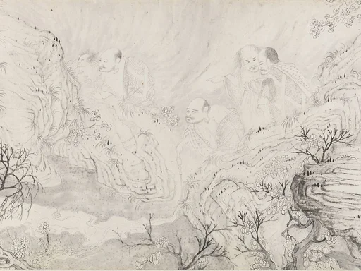 清 石濤 (朱若極) 十六羅漢圖 卷|The Sixteen Luohans