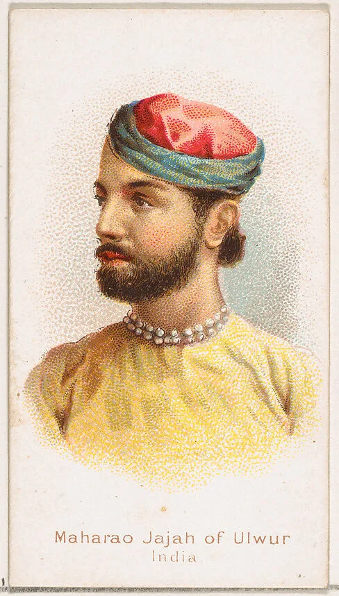 Maharao Jajah of Ulwur, India, from the Savage and Semi-Barbarous Chiefs and Rulers series (N189) issued by Wm. S. Kimball & Co. — William S. Kimball & Company