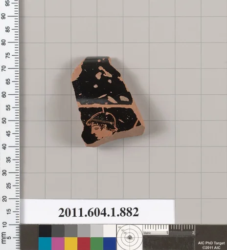Terracotta rim fragment of a kylix (drinking cup)